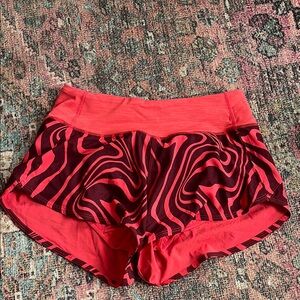 Outdoor Voices Red and Black Athletic Shorts